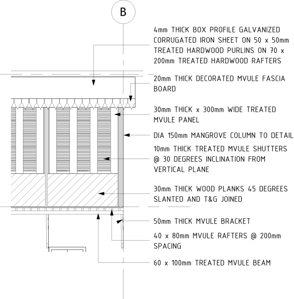 Balcony part elevation — Mombasa Old Town Swahili Conservation, Old Town Mombasa