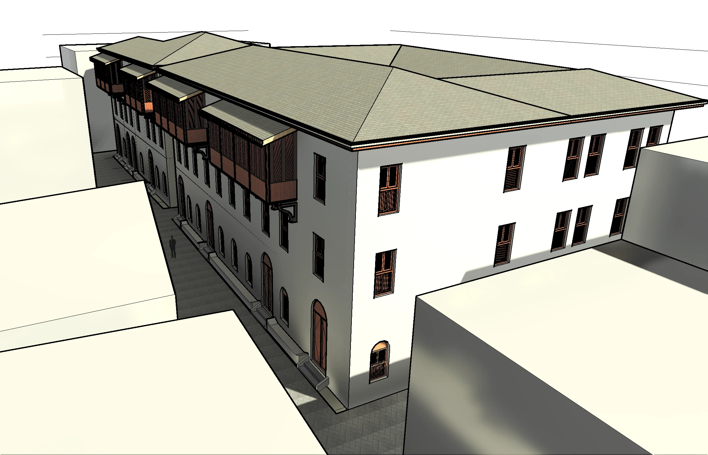 Aerial 3D view — Mombasa Old Town Swahili Conservation, Old Town Mombasa