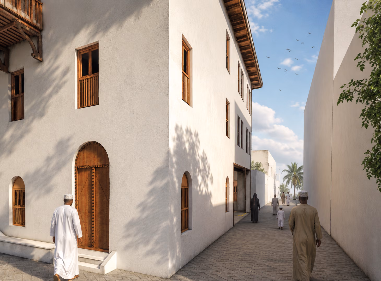 View from Thika Street - Render — Mombasa Old Town Swahili Conservation, Old Town Mombasa