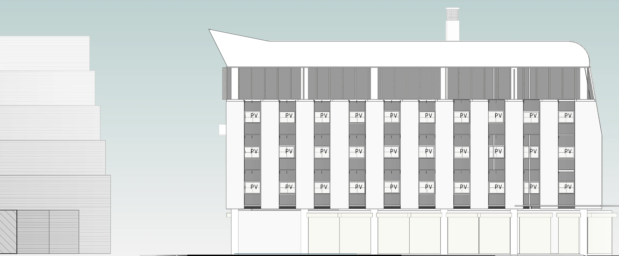 Tubman Road Elevation — City Market Performing Arts Centre, City Market, Nairobi CBD