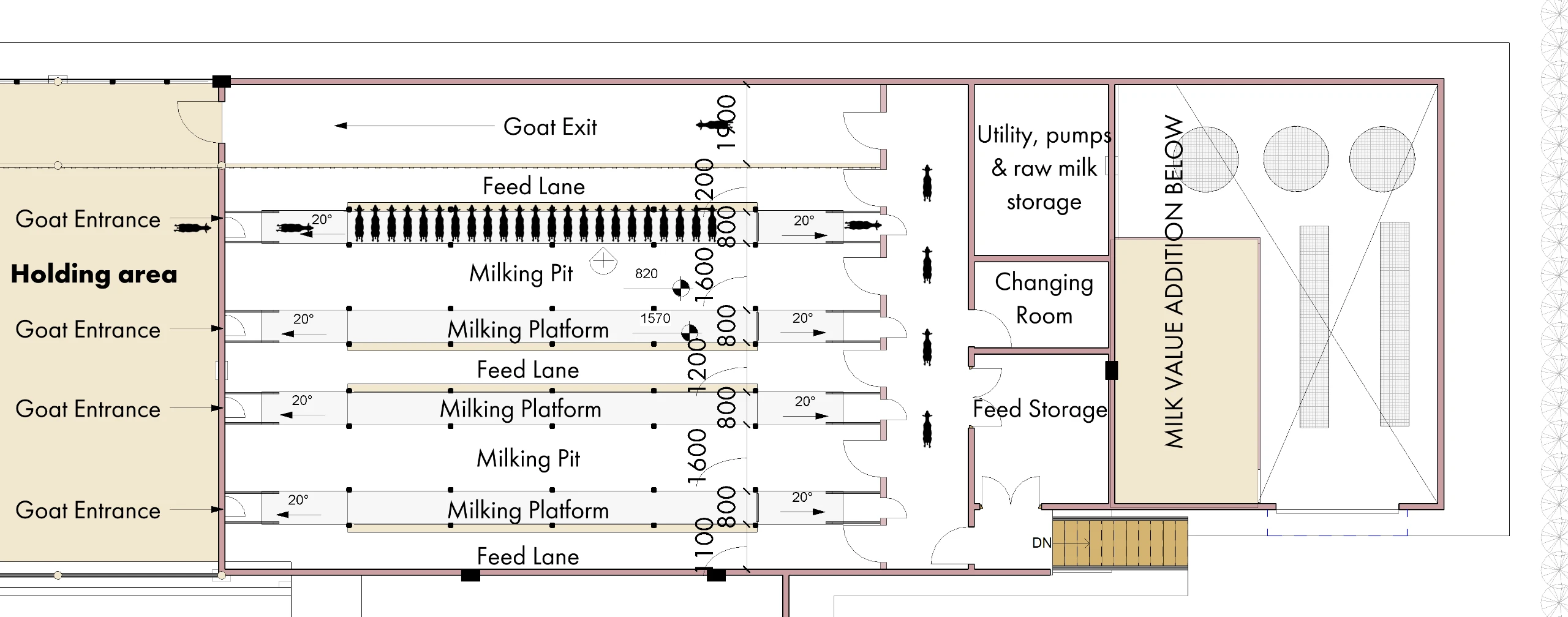 Milking Parlour part plan — Livestock Production Centre, Chepalungu Constituency, Bomet County
