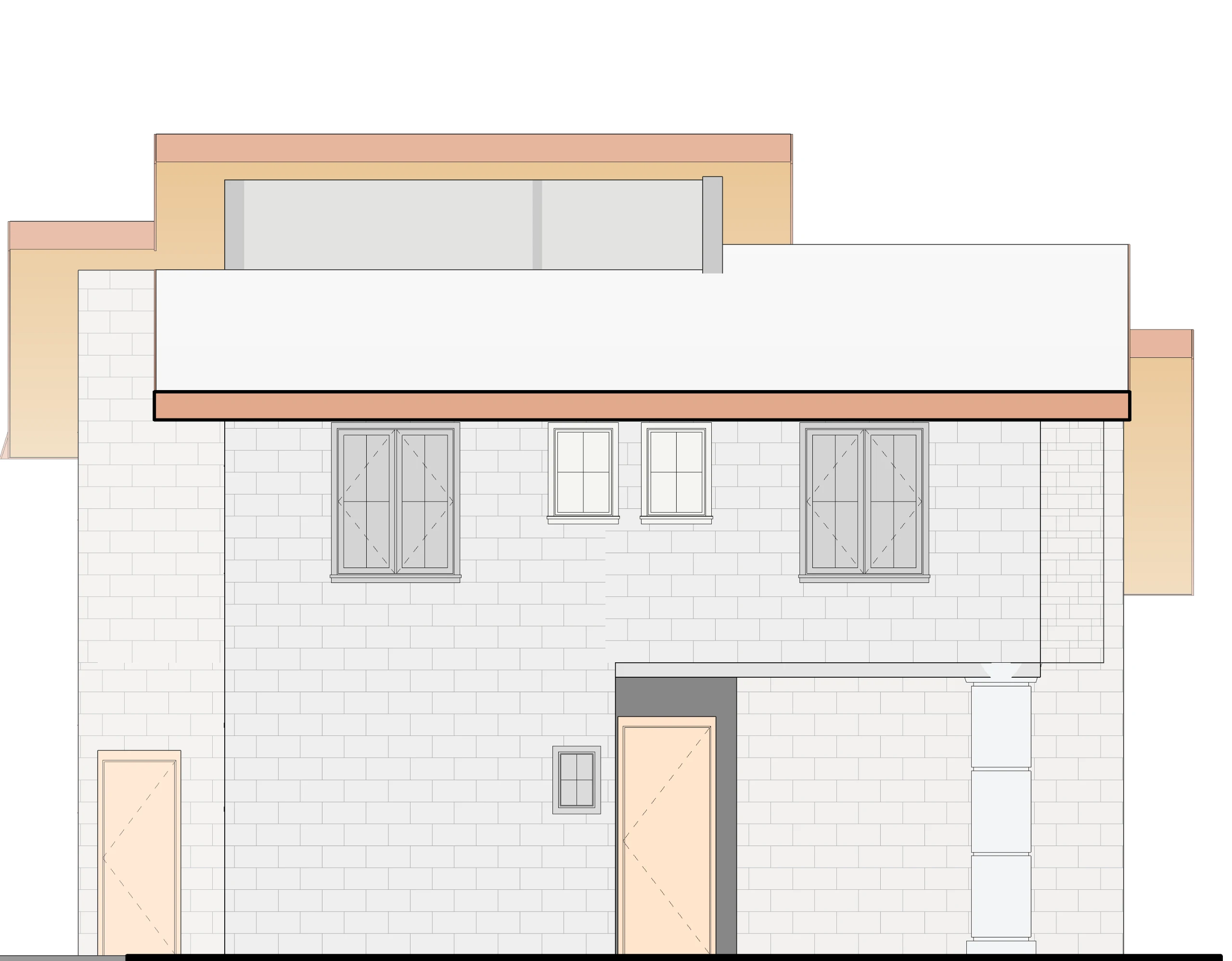 Rear Elevation — Gated Residential Community, Mamlaka Road