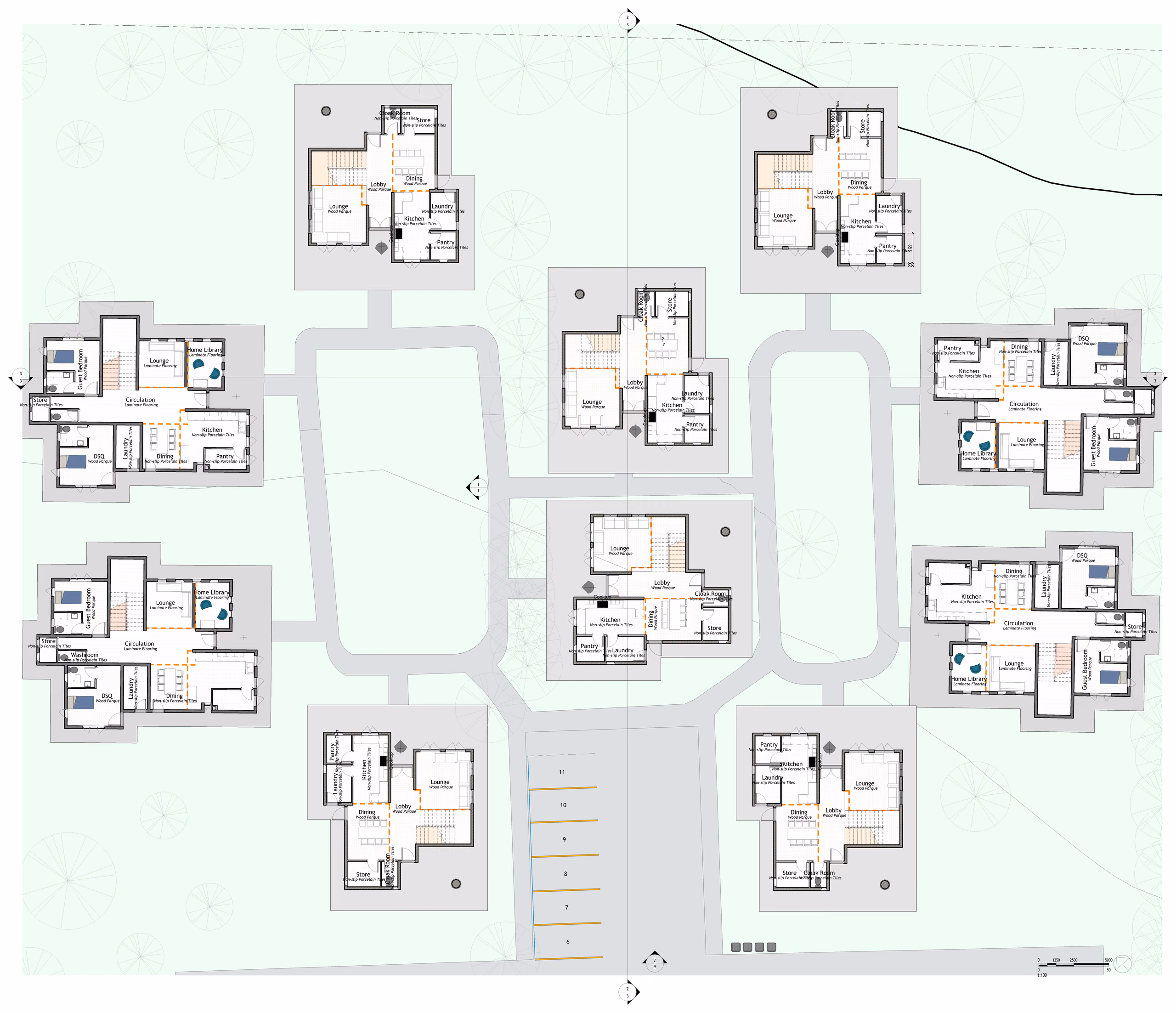 Ground Floor plan — Gated Residential Community, Mamlaka Road