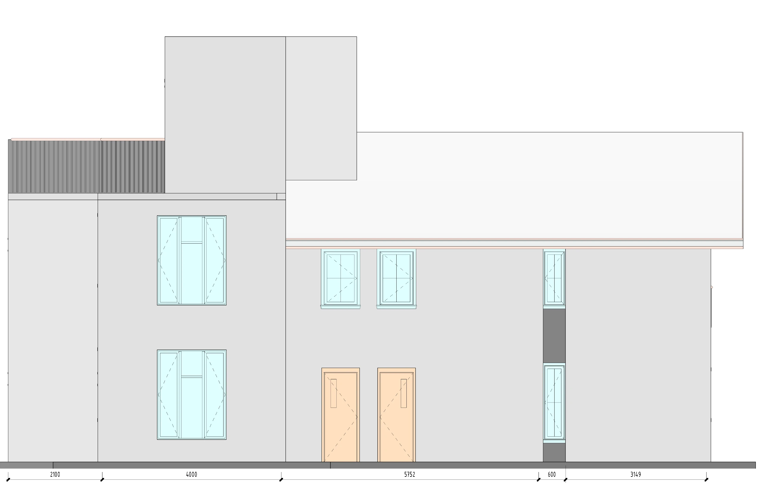 South Elevation — Gated Residential Community, Mamlaka Road