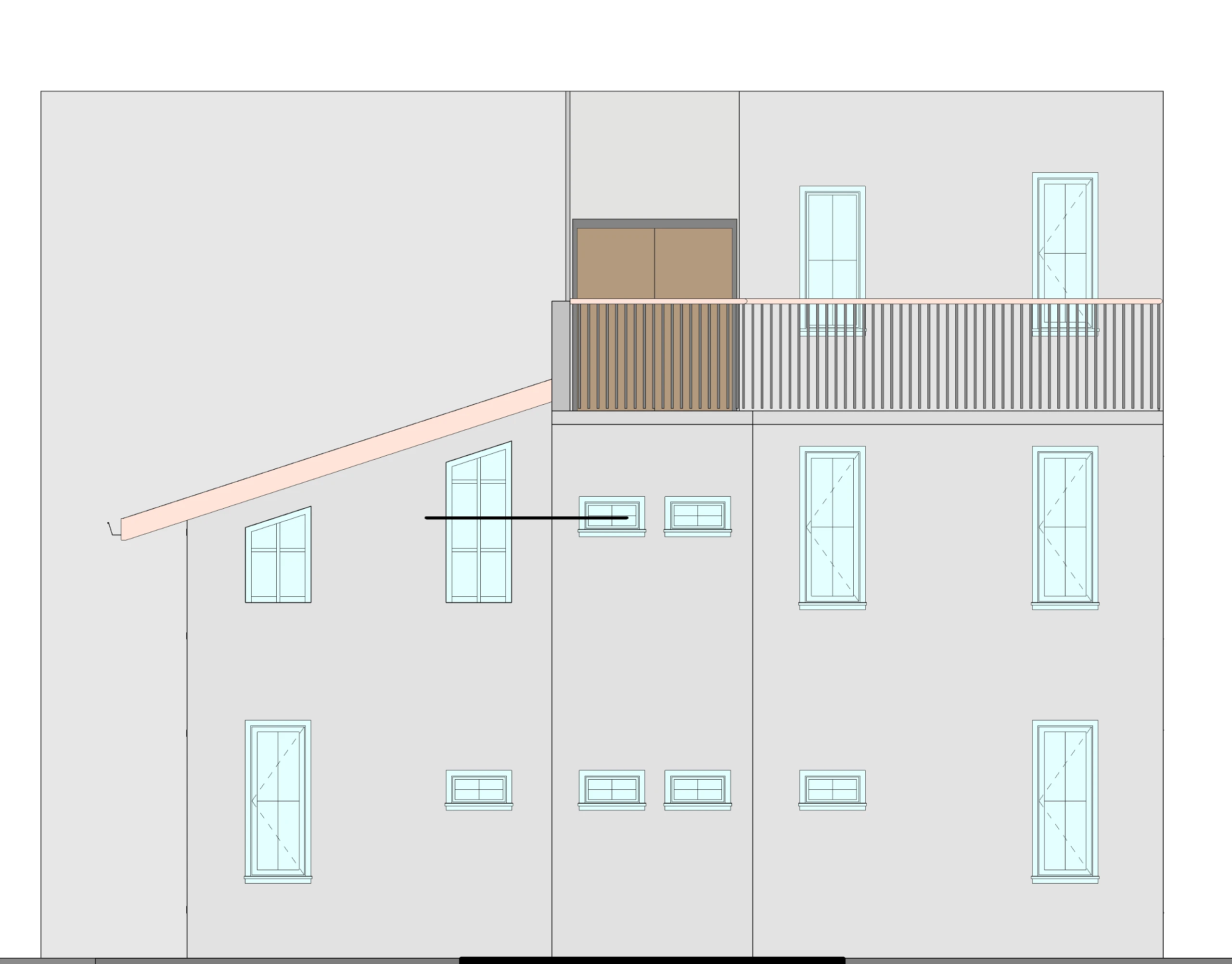 Rear Elevation — Gated Residential Community, Mamlaka Road