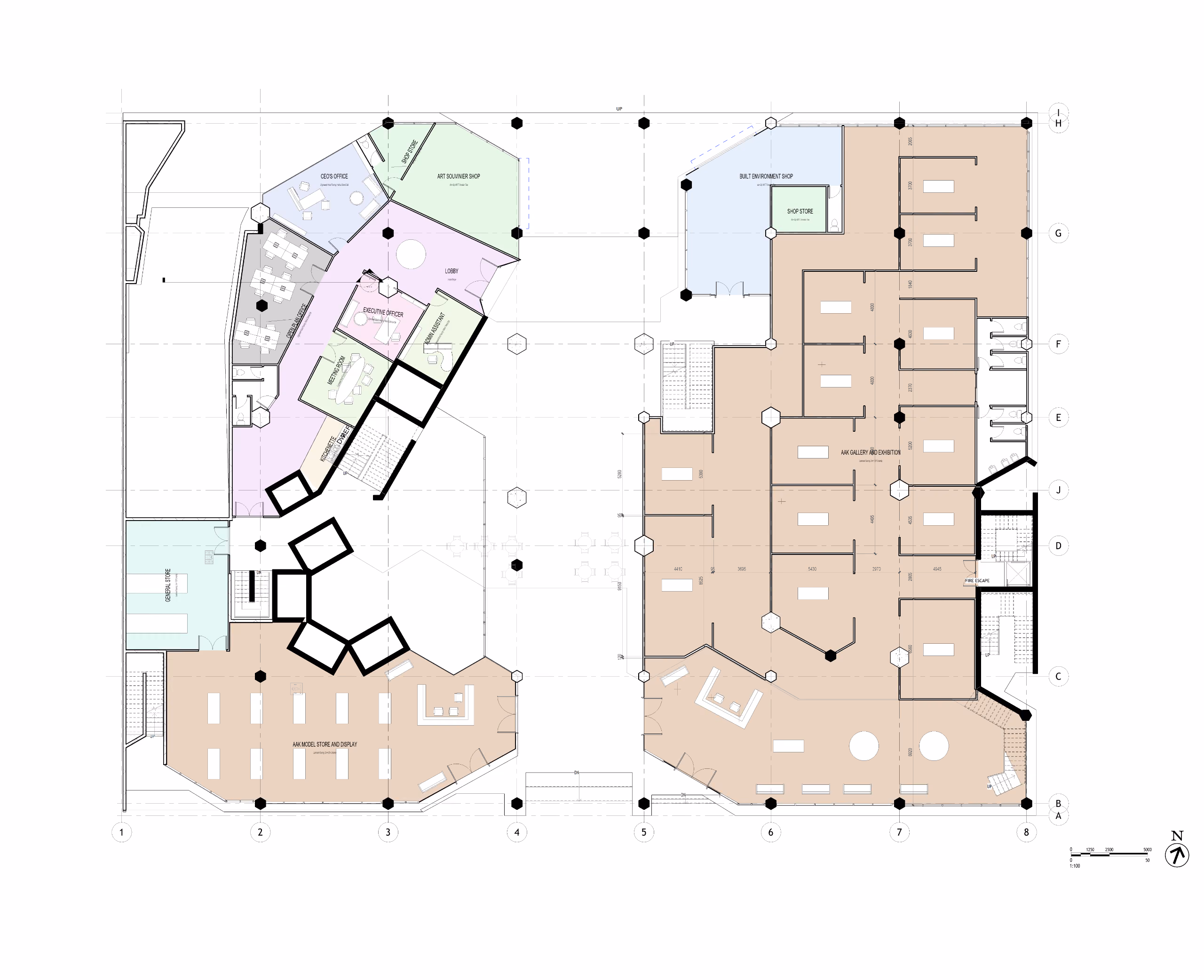 Ground Floor plan — Interior Remodeling - JKUAT Tower, Nairobi