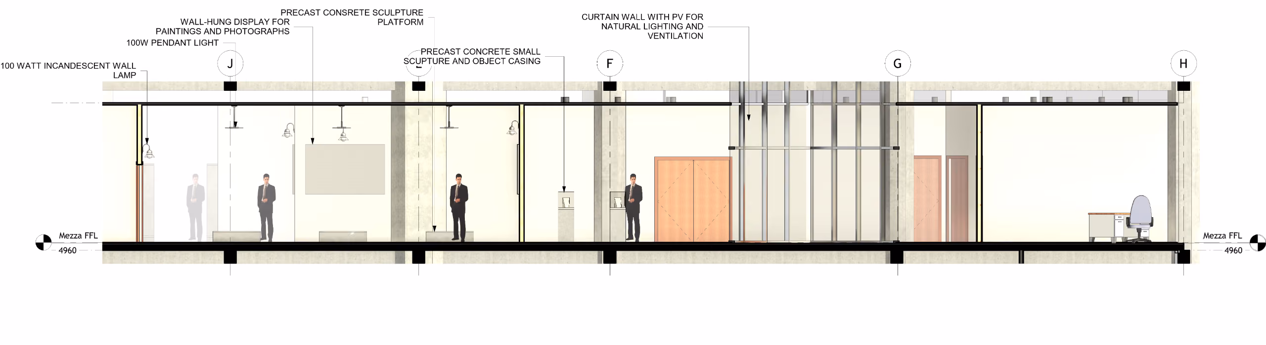 MoMA art gallery  section — Interior Remodeling - JKUAT Tower, Nairobi