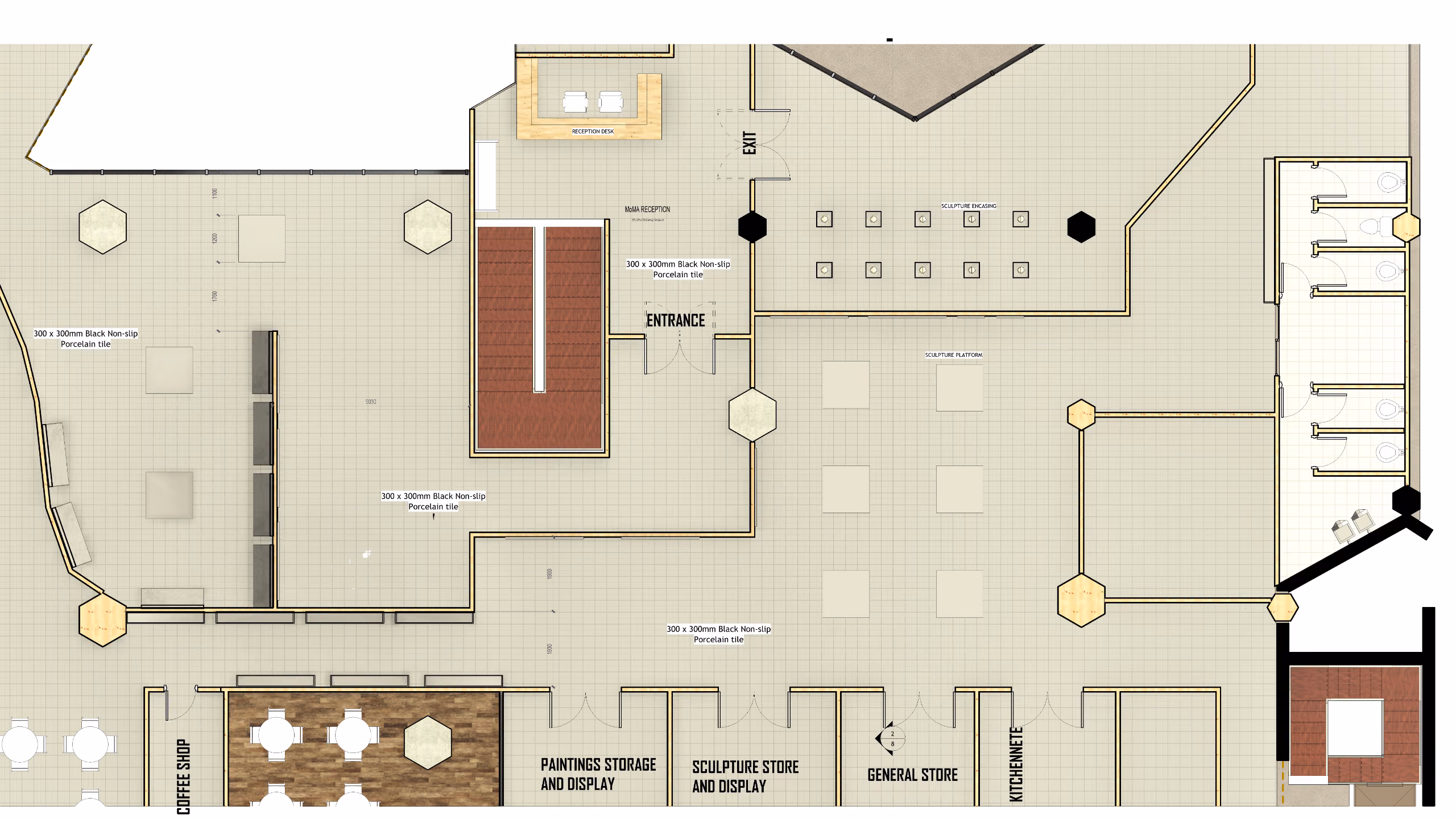MoMA art gallery part pla — Interior Remodeling - JKUAT Tower, Nairobi