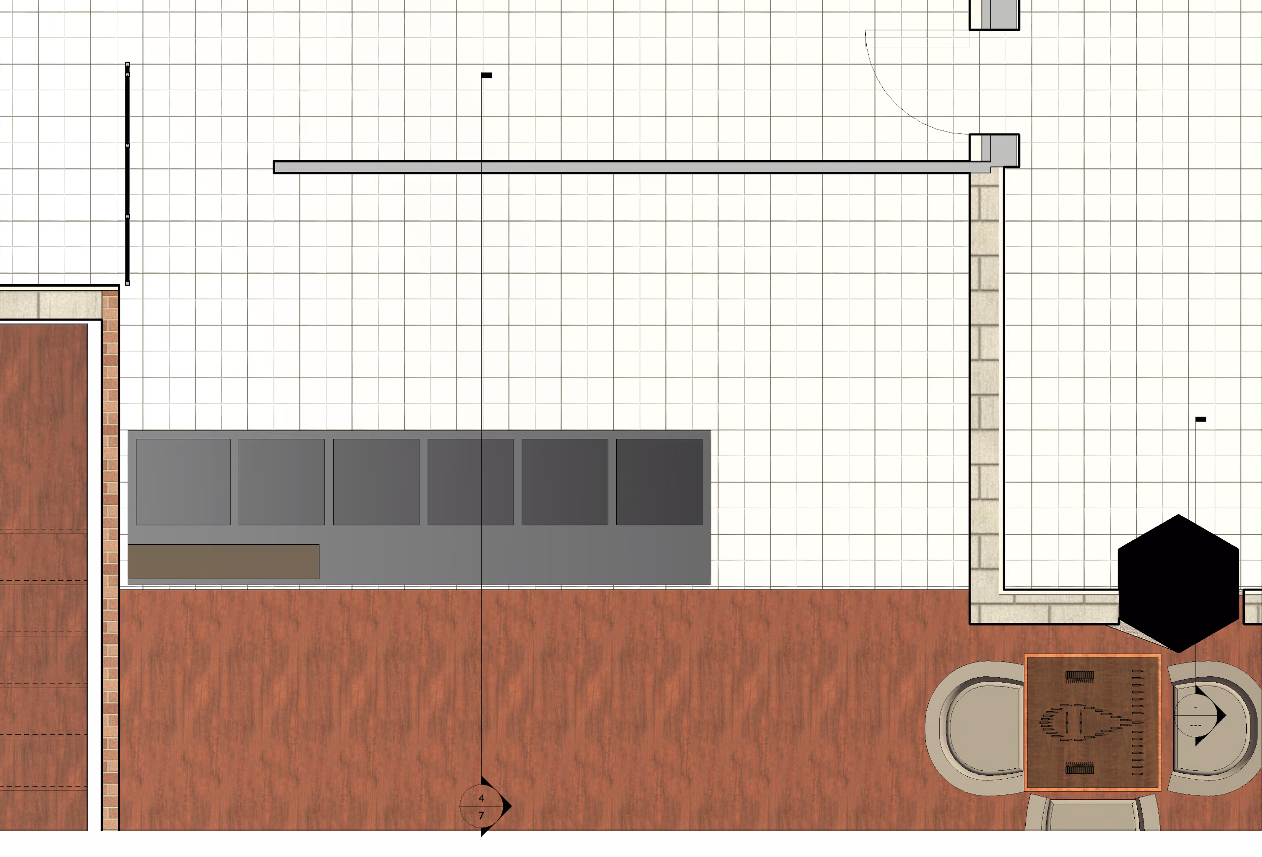 Restaurant servery part plan — Interior Remodeling - JKUAT Tower, Nairobi